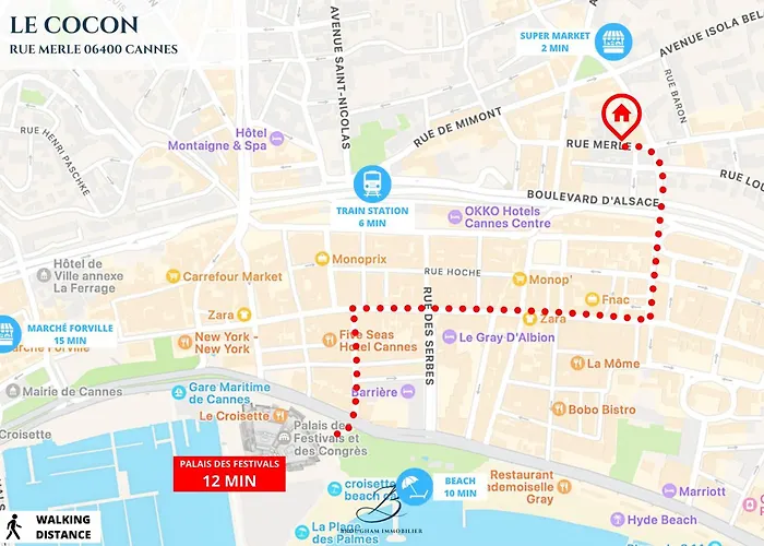 Le Cocon - 2 Pieces Centre - Terrasse カンヌ